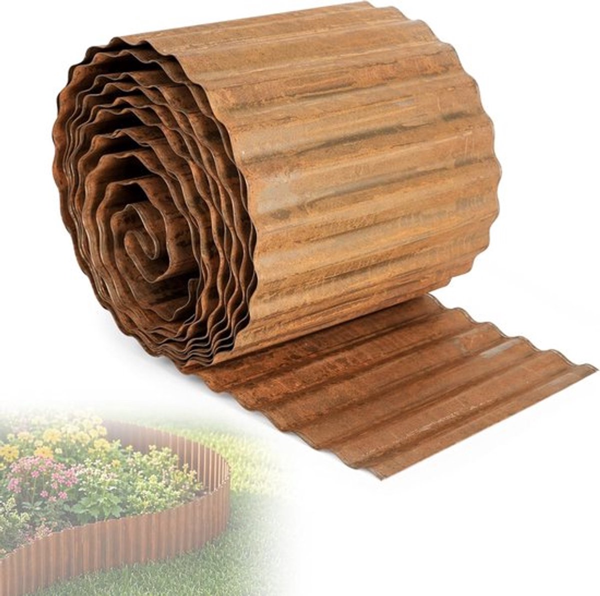 Corten stalen gazonrand en bloembedrand, 20 x 600 cm, duurzaam en weerbestendig voor tuin en landschap