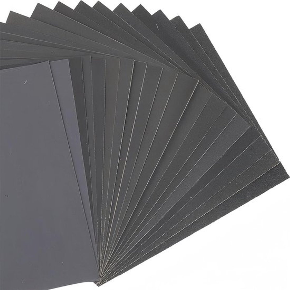 Schuurpapier - polijst- en schuurklussen - premium kwaliteit - 10 stuks - waterdicht - 1200 Grit - Zwartfolkleur.