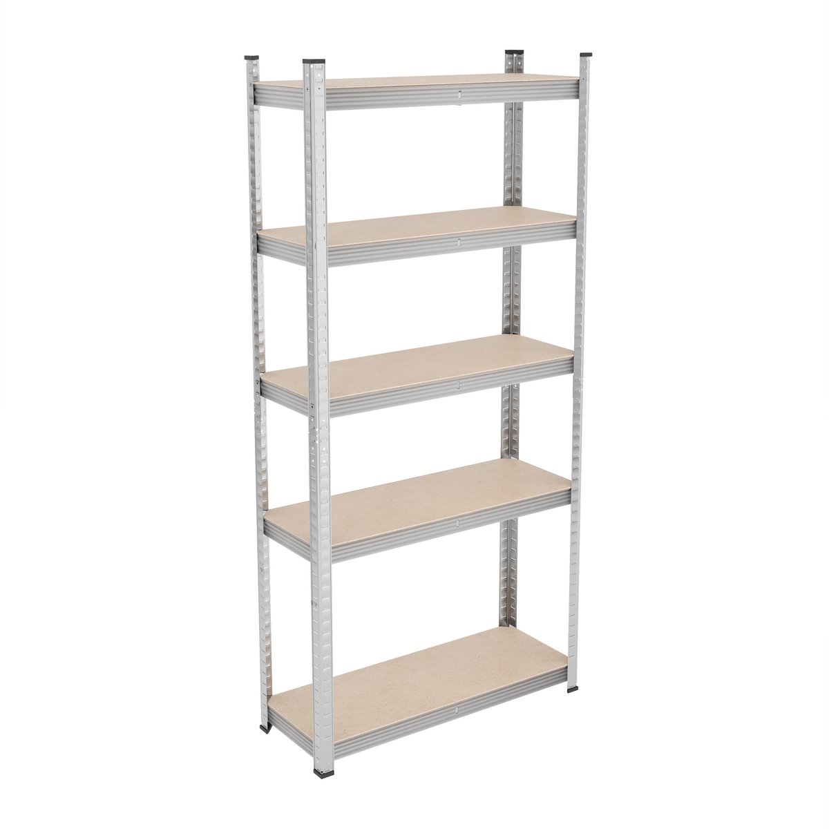 Zware stelling - 80x168x30 cm - 2 stuks - staal - zilver
