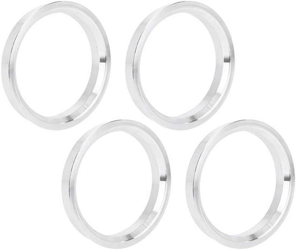 Wielboring Spacer Aluminium - 4 Stuks - Binnendiameter 66,1 mm - Buitendiameter 73,1 mm - Diepte 10 mm - Hub Centric Ringen - Naafring