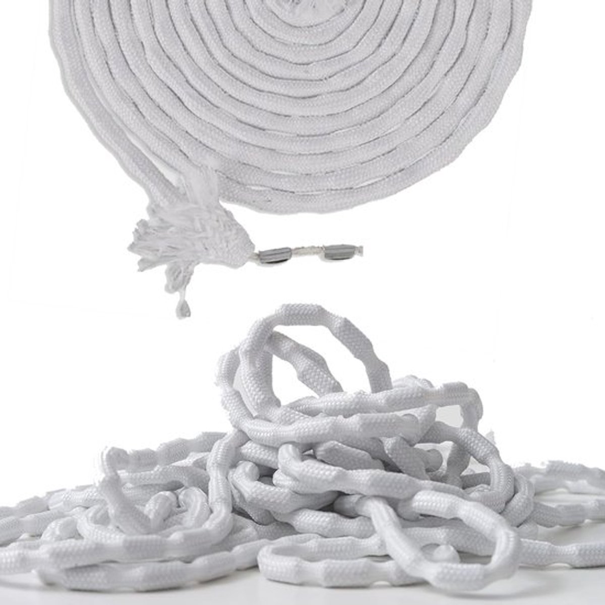 Loodketting 10 m - Zware Loodband - Gordijnverzwaarder - Gewichtsverdeling - Verzinkt Ijzer - Wit - Gordijngewicht