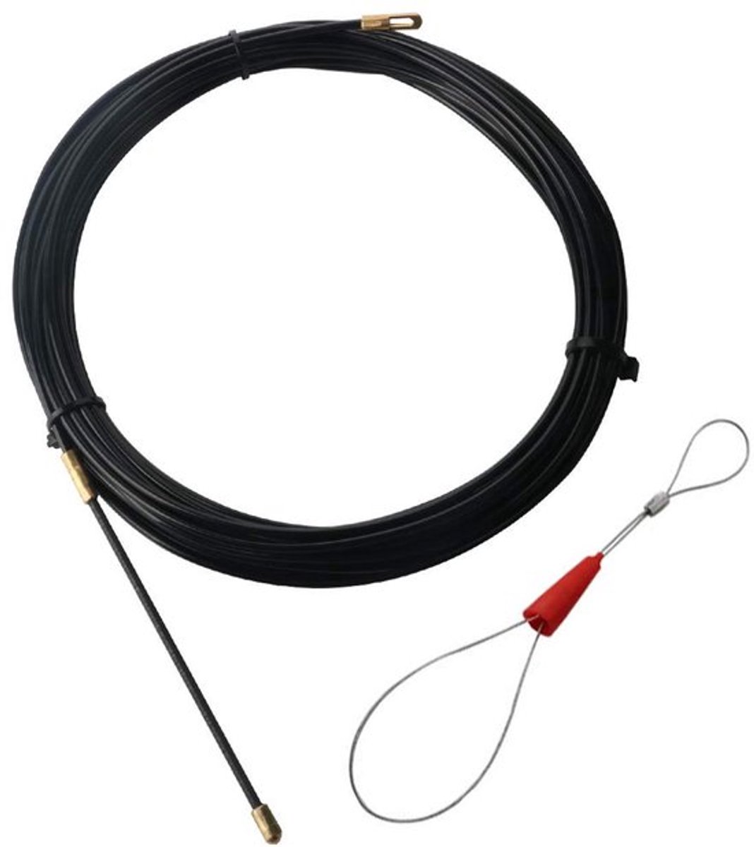 Nylon Draadtrekker 10m met Flexibele Gidskop en Afneembare Trekogen