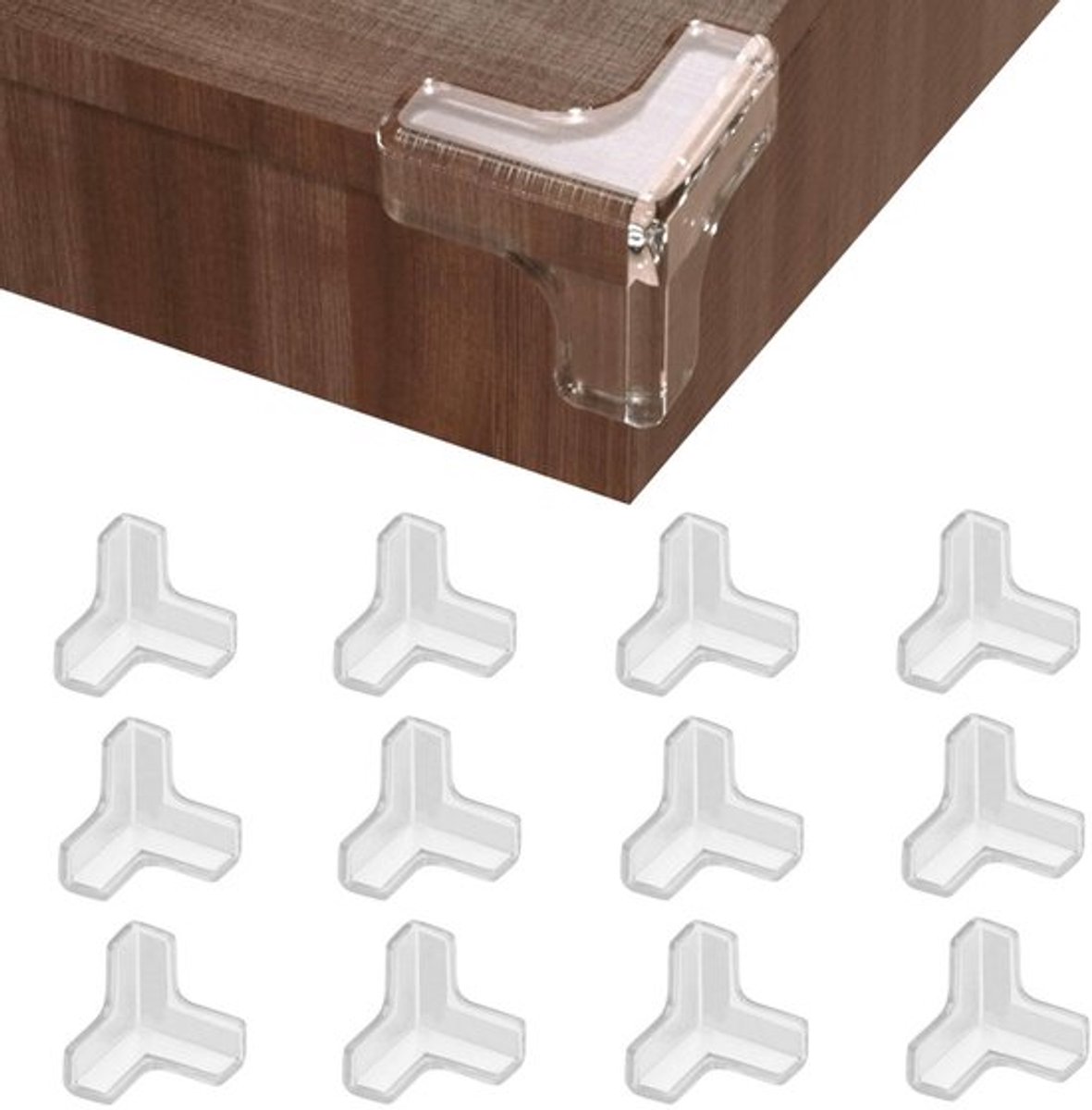 Hoekbescherming 12 stuks - Randbescherming - Kinderbeveiliging - BPA-vrij - Sterke grip - Eenvoudig te gebruiken - Meubelbescherming