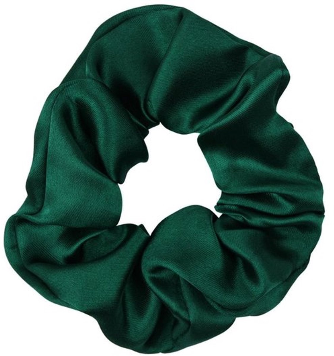 Haarelastiekjes 4 Stuks - Zachte Scrunchies - Herbruikbare Elastieken - Voor Paardenstaart - Donkergroen - Diameter 10 cm - Haarband