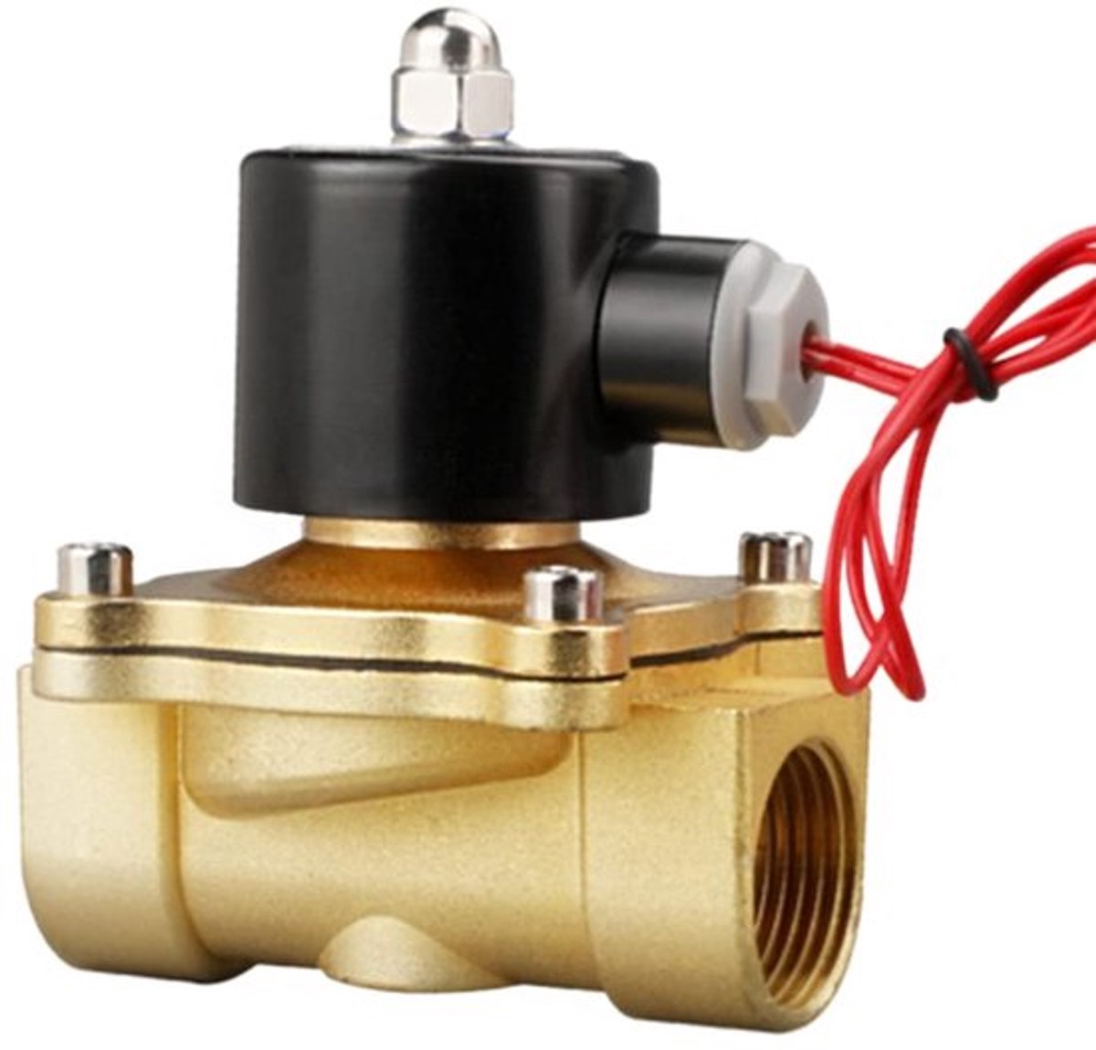 Elektrische Solenoïde Ventiel - 3/4 inch - Normaal Gesloten - Voor Water en Lucht - Duurzaam en Betrouwbaar - Geschikt voor Diverse Toepa...