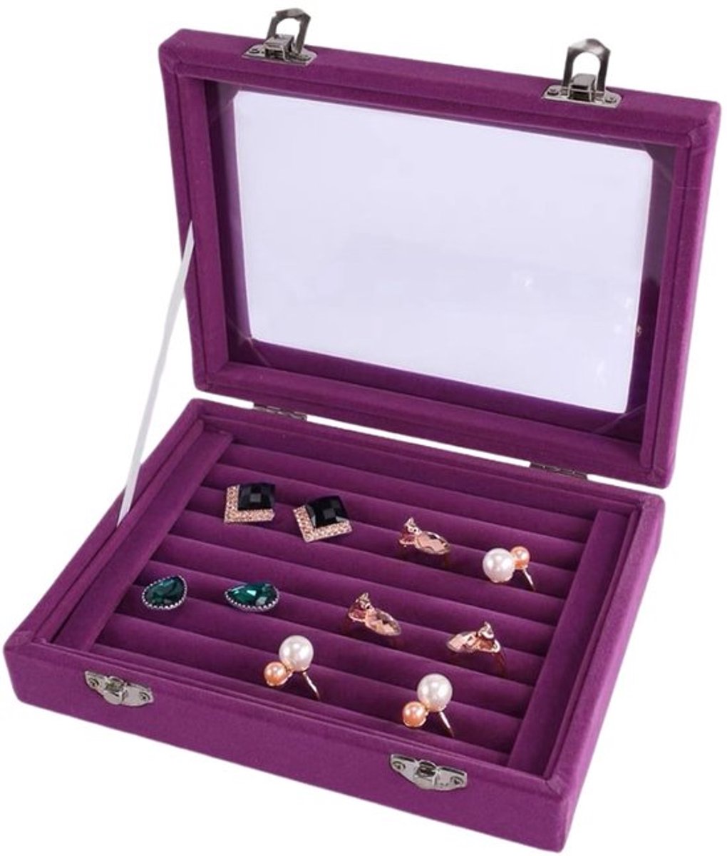 Sieradenopberger Grote Capaciteit - Sieradenrek - Ringenhouder - Armband Houder - Sieradenhouder Ketting - Transparante Deksel