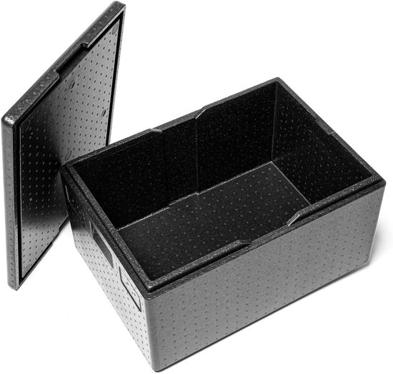 Thermobox - Isolatiebox Voedsel - Warme Koude Opslag - Hygiënisch Contact Voedsel - 80 Liter - Zwart — afbeelding 2