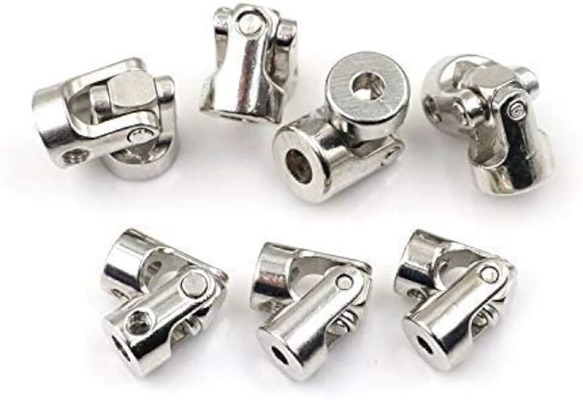 scharnier koppeling stuurwiel Joint universeel scharnier auto en bootsmodeltoebehoren metalen scharnierkoppeling kruisscharnier stuurscharnier 24 stijlen naar keuze universele gewricht askop 3 x 5 mm.