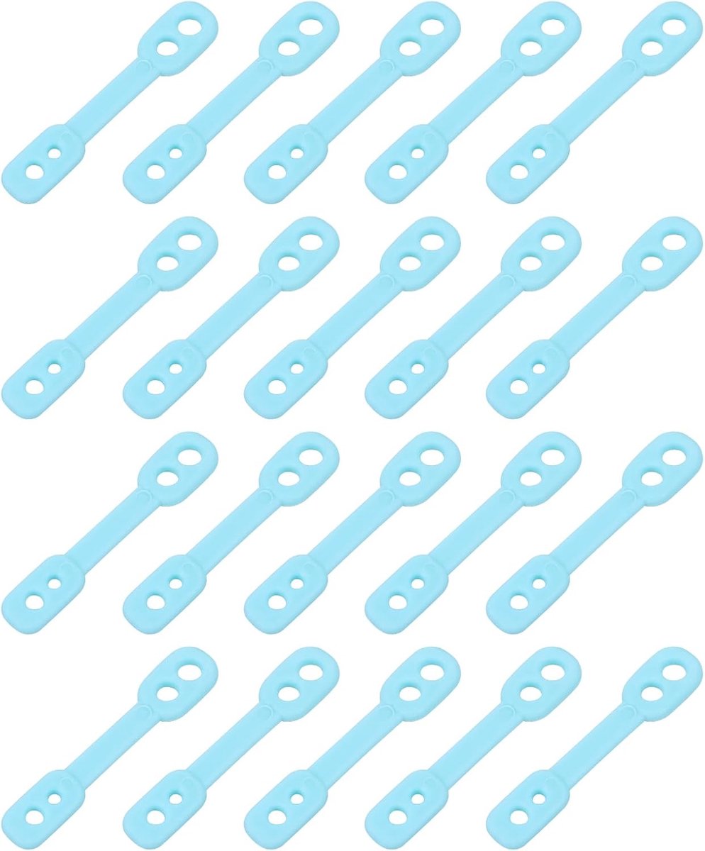 30 stuks winddichte haken van kunststof voor kleerhangers, stevige gesp, antislip, winddicht, bevestigingsstrips voor kleerhangers voor binnen en buiten, blauw
