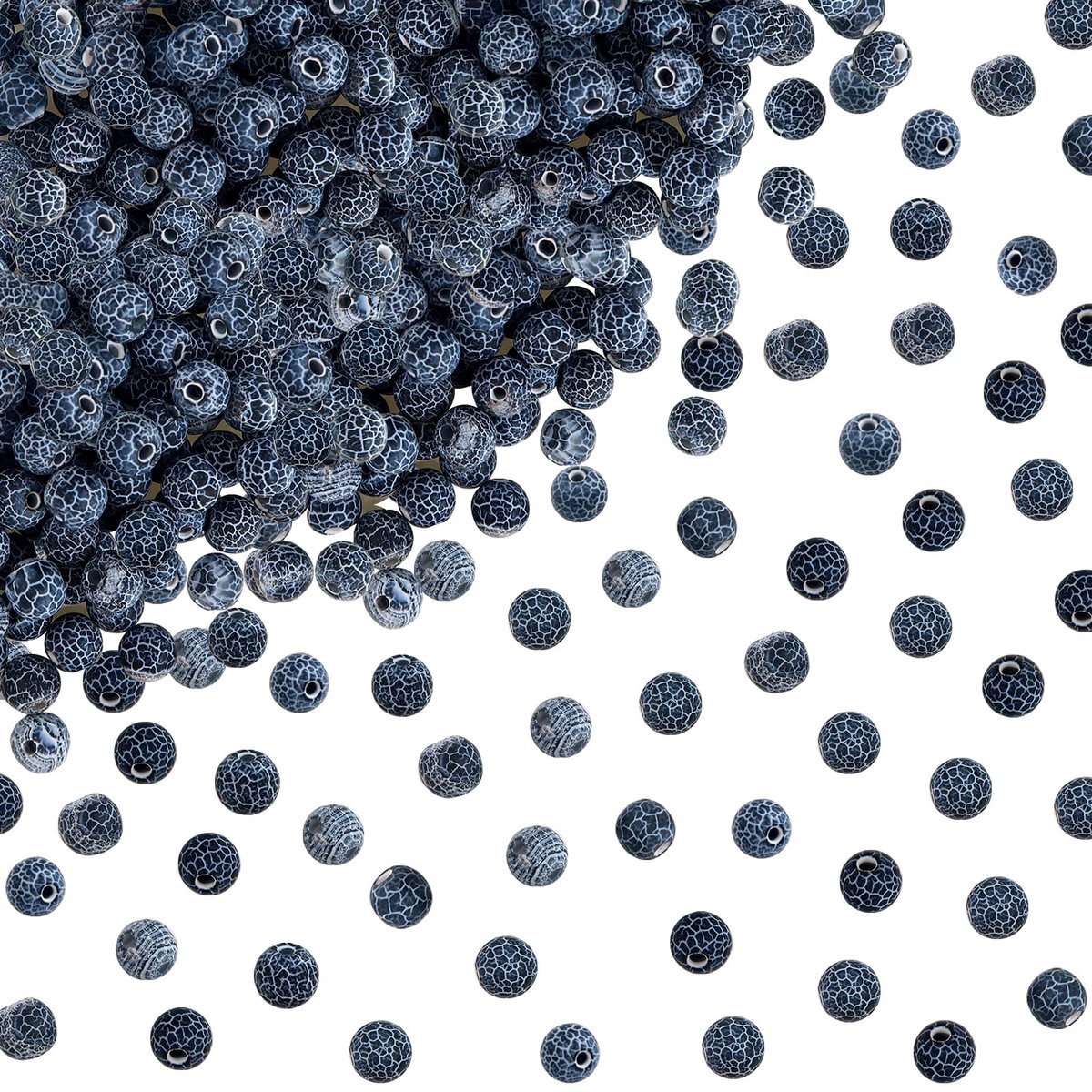 100 stuks natuurlijke matte agaatkralen, 6 mm, zwarte agaat, mat, parels, rond, losse edelkristallen, energiekralen, voor het maken van sieraden, halskettingen, armbanden, oorbellen