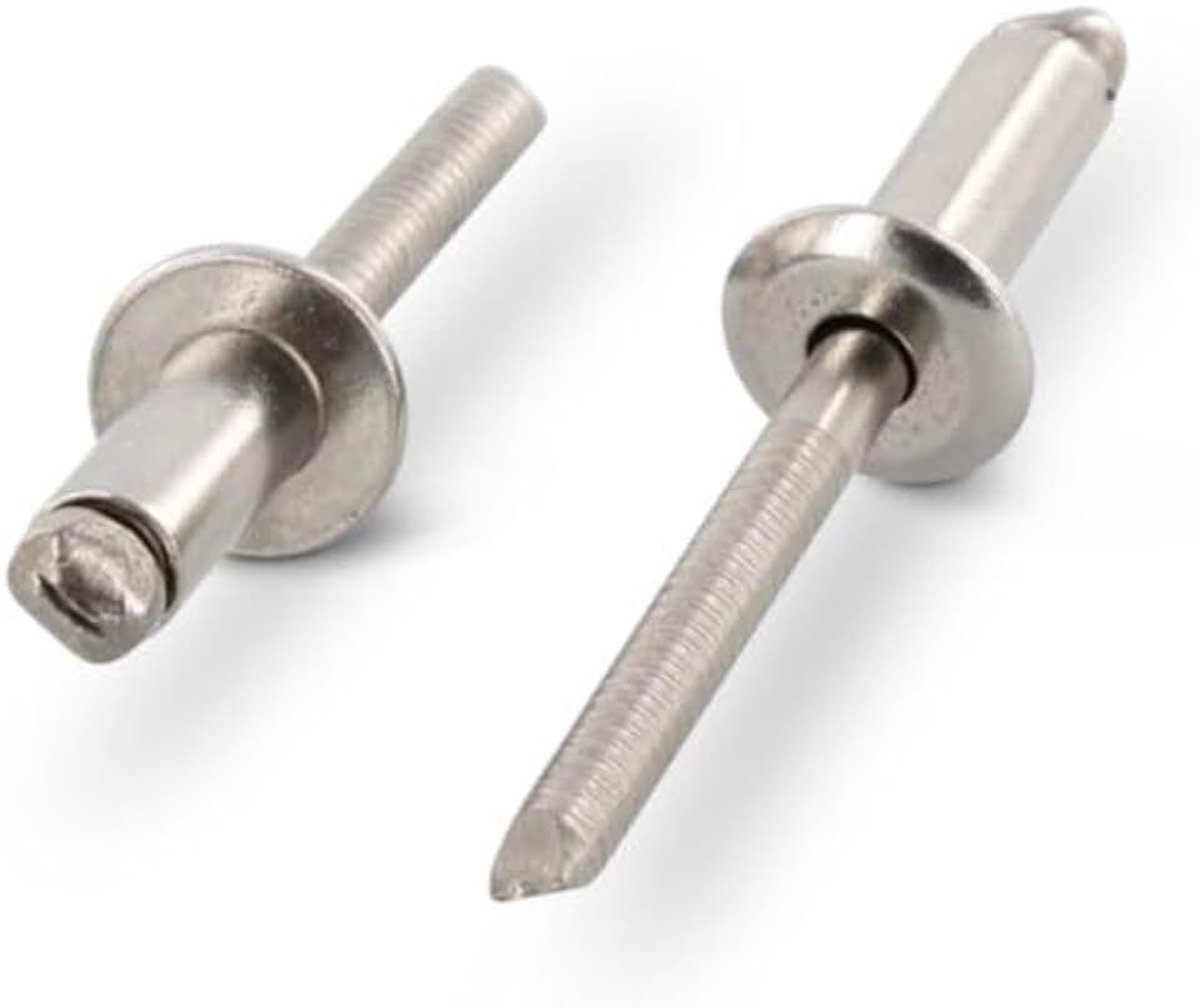 Blindklinknagels van roestvrij staal met standaard kop, 4,8 x 20 mm, 50 stuks