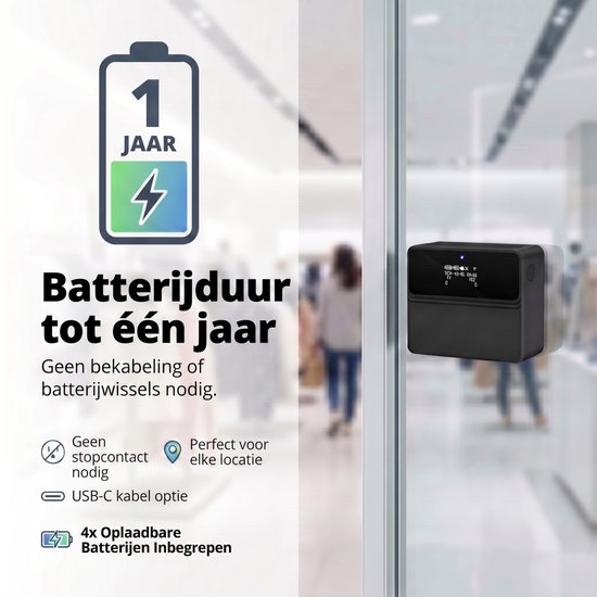 Klantenteller Infrarood Incl. Dashboard en App - Wifi Bezoekersteller voor Winkel - Personenteller voor Retail - Draadloos of Bekabeld te Gebruiken — afbeelding 2