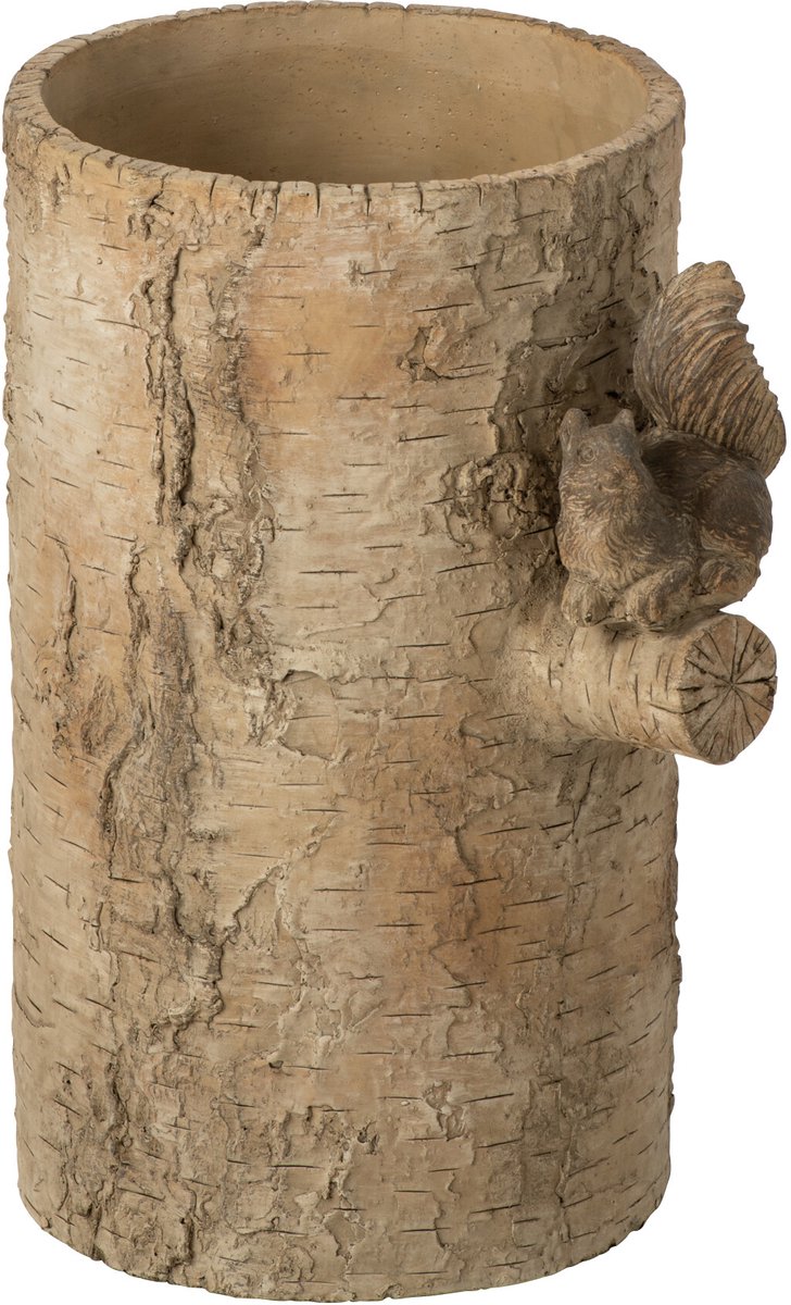 J-Line vaas Eekhoorn - cement - beige/bruin - small