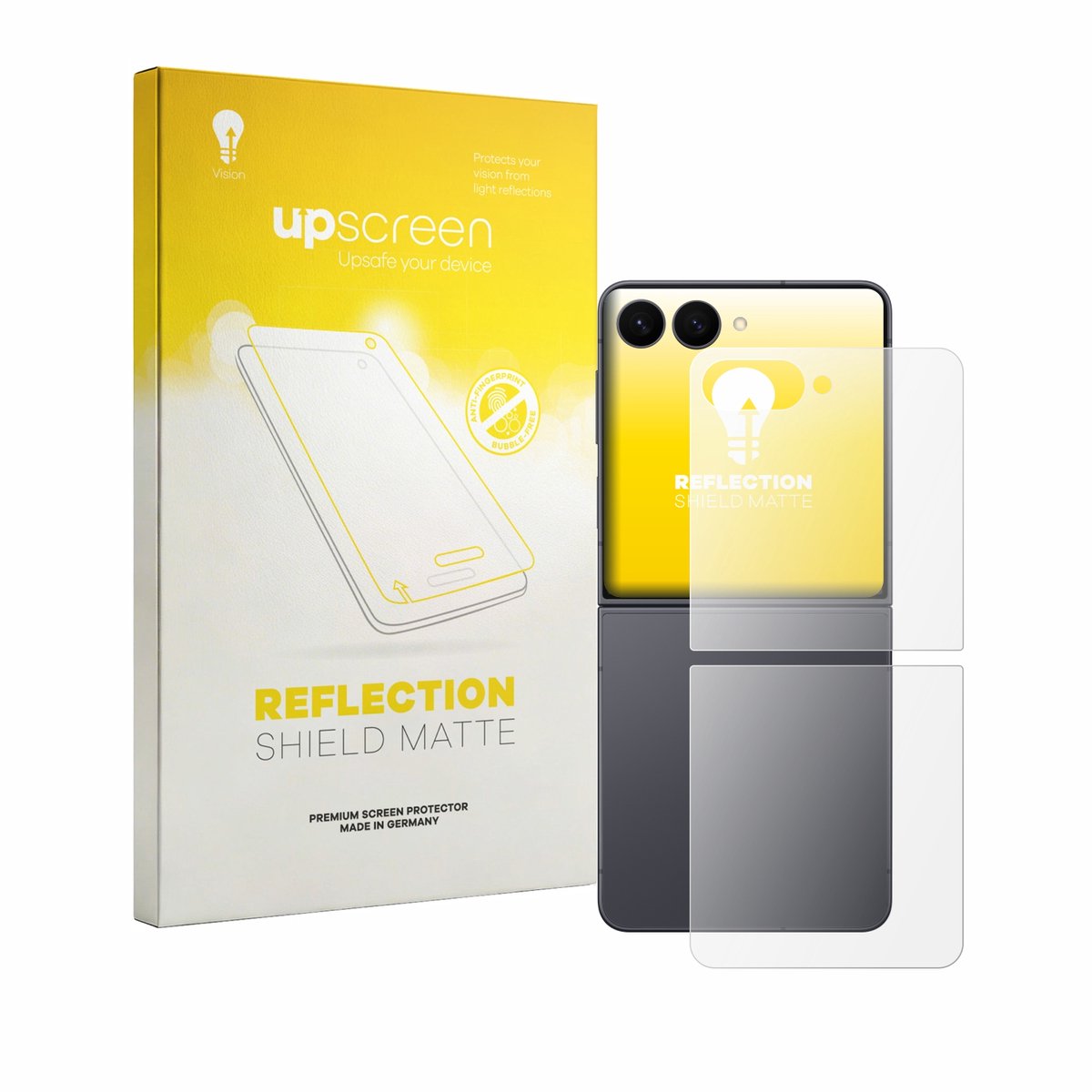 upscreen - Screenprotector voor Samsung Galaxy Z Flip 8 (Achterkant) - Folie Beschermfolie anti glare matte