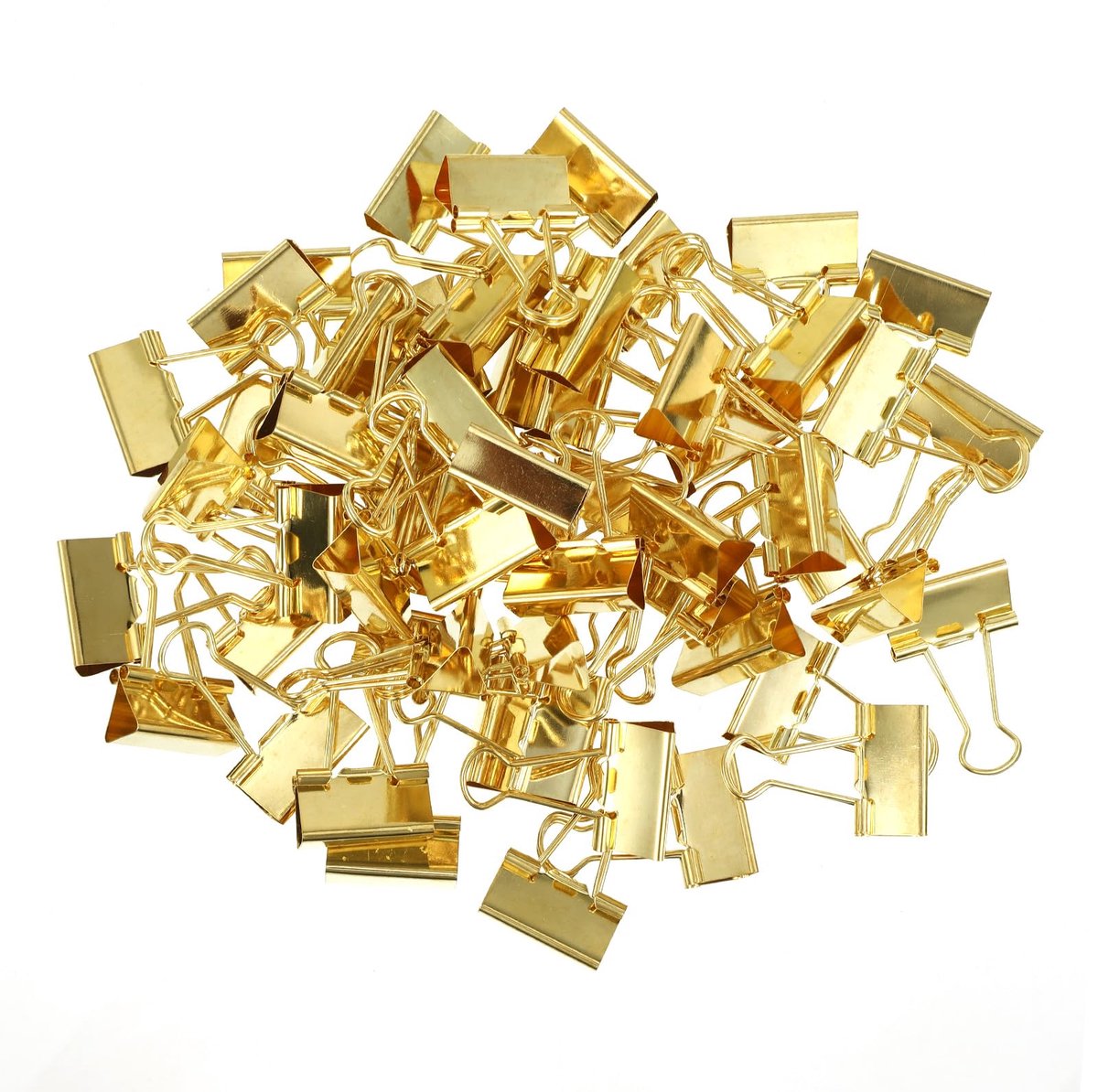 80 stuks foldback nietjes, 25 mm, bindclips, paperclips, goudklemmen, multifunctionele klemmen, metalen klemmen, documentenklemmen, papierklemmen, metaal, foldbackklemmen, ordners
