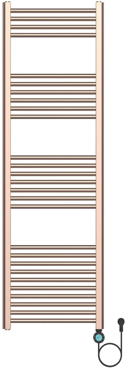 BELRAD elektrische radiator 1600x500 mm – 700W – geborsteld koper – digitale thermostaat – Smart WiFi – aansluiting rechts