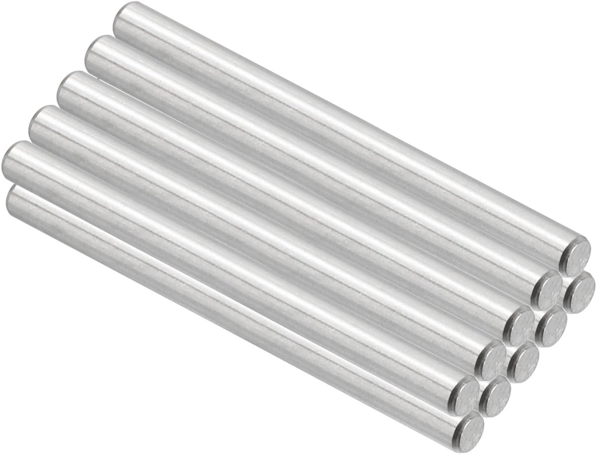 10 stuks positioneringspennen van 304 roestvrij staal 3 x 40 mm, centreerdoorn metalen pennen cilindrische metalen pennen voor planken elementen voor positie componenten bevestiging meubels