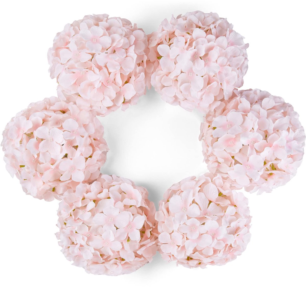 Kunstmatige grotere zijden hortensia bloemhoofden met stengel echte touch nep hortensia bloem boeketten voor bruiloft thuis feest tuin middelpunt pak van 6 (baby roze)