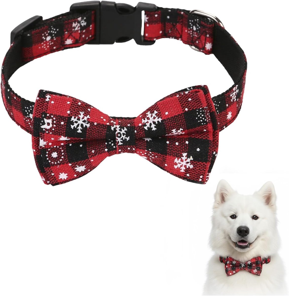 kattenhalsband, Kerstmis, met strik, instelbaar, huisdierbenodigdheden, rood rooster, groot, voor Kerstmis, katten, honden