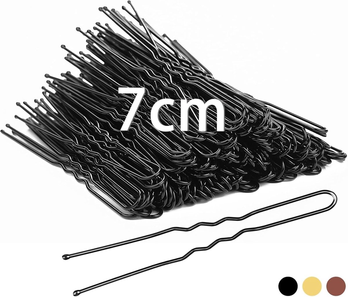 Haarspelden voor Stijlvolle Knotjes - 100 Stuks U-Vormige Zwarte Knotspelden met Opbergdoos - Haarklemmen voor Dik Haar - Bruiloft Haarstyling Accessoires voor Vrouwen & Meisjes