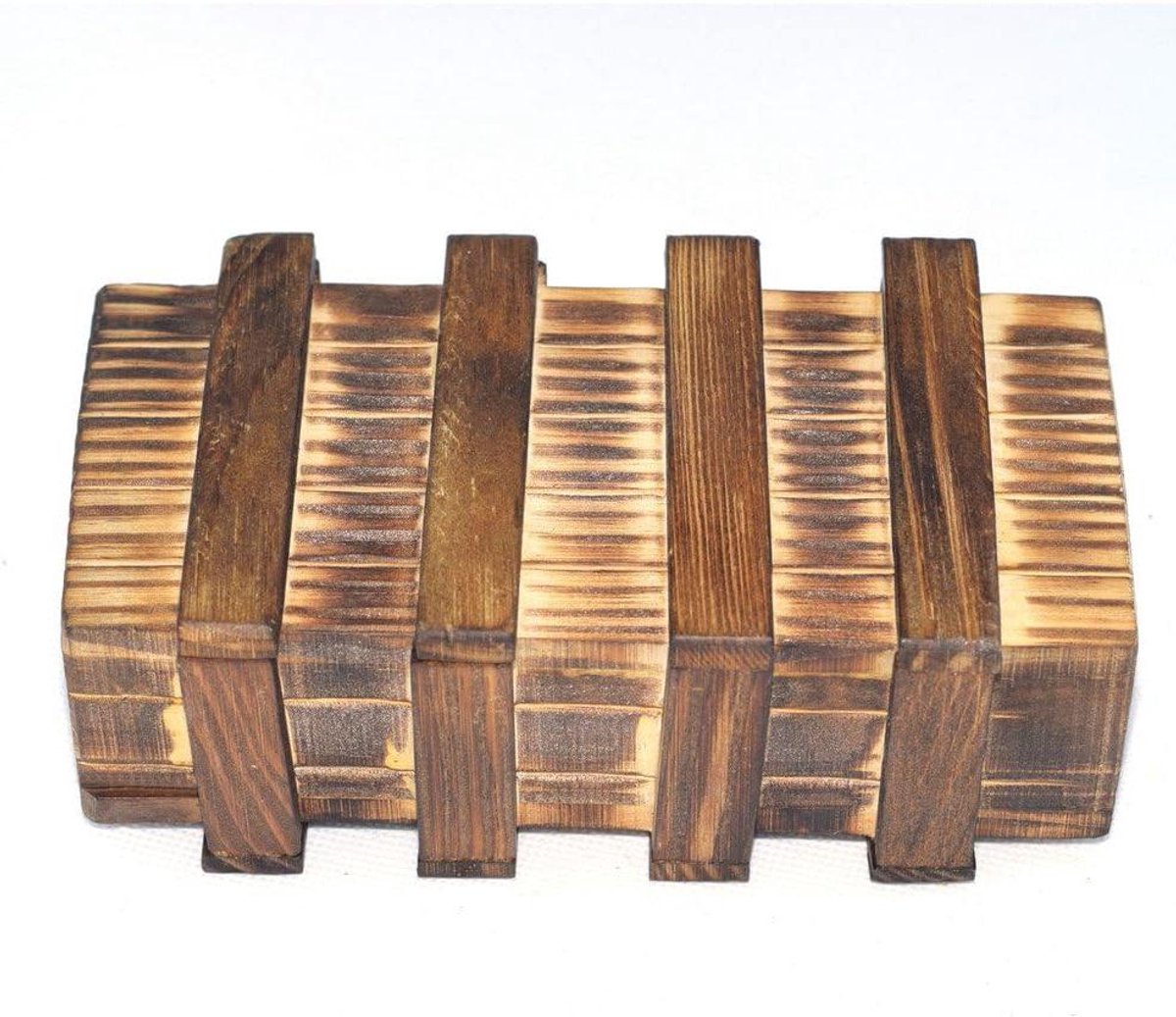 Houten Puzzel - Hersenkraker Speelgoed - Intelligentie Oefenen - Handgemaakt Ambacht - 15.5 x 8.7 cm - Houtkleur