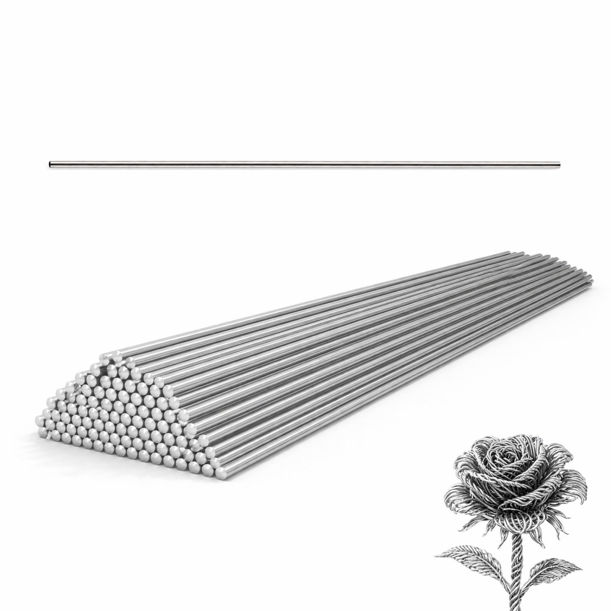 50 stuks staalveerdraad 1 mm x 300 mm, staalveerdraad 1 mm voor DIY, automodelbouw, luchtmodelbouw (1x300mm 50 stuks)
