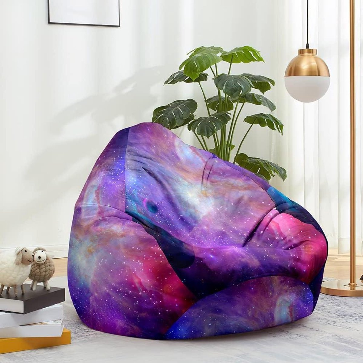 Zitzakhoes - Zitkussenhoes - Ontspannen Zitten - Wasbaar Materiaal - 90x110cm - Roze