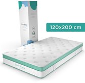 CozySense® Hybride Matras 120x200 cm – Eenpersoons Pocketvering – Traagschuim & Koudschuim – 7-Zones – 25 cm Dik – Medium
