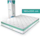 Matelas Hybride CozySense® 160x200 cm – Deux Personnes Ressorts Ensachés – Mousse à Mémoire de Forme & Mousse Froide – 7 Zones – 25 cm Épais – Medium