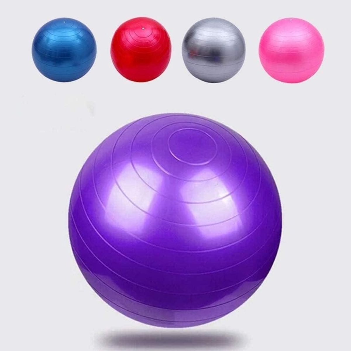 Fitnessbal - Yogabal Geboortebal - Core Training - Anti-Burst PVC - 85cm - Zilver