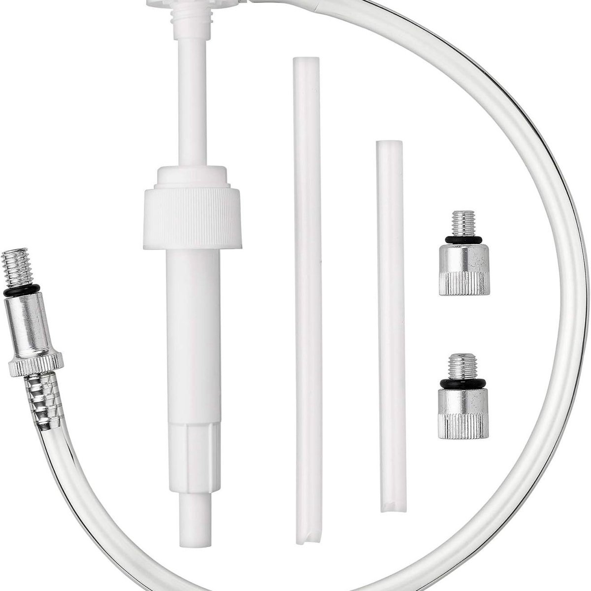 Tandwieloliepomp - laagprofiel model voor standaard literflessen 3/8 inch metalen draaikoppeling 8/10 mm adapters compatibel met meeste buitenboordmotoren