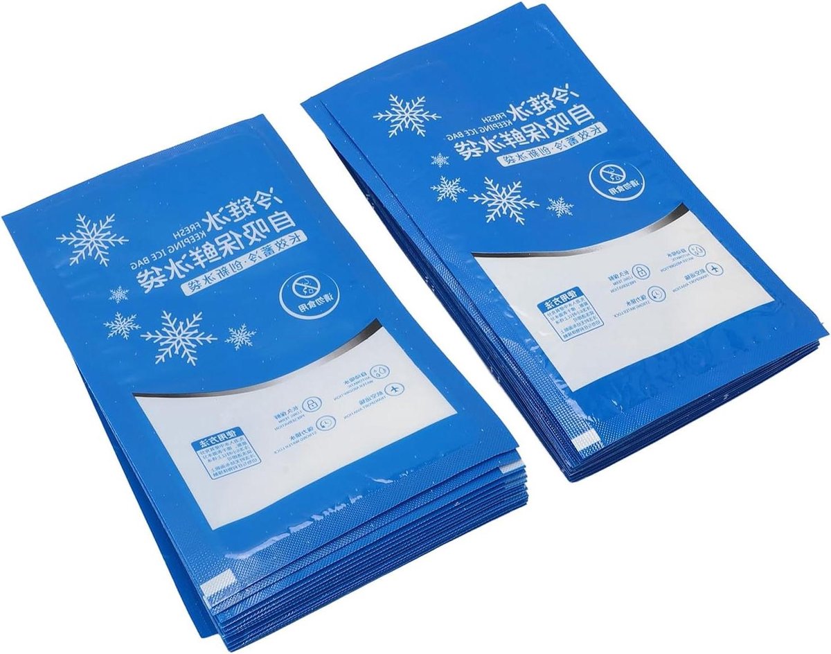 Ijspakken Herbruikbaar - Koeltas Vulling - Voedsel Koel Houden - Tot 9 Uur Koel - 100 Stuks - Blauw