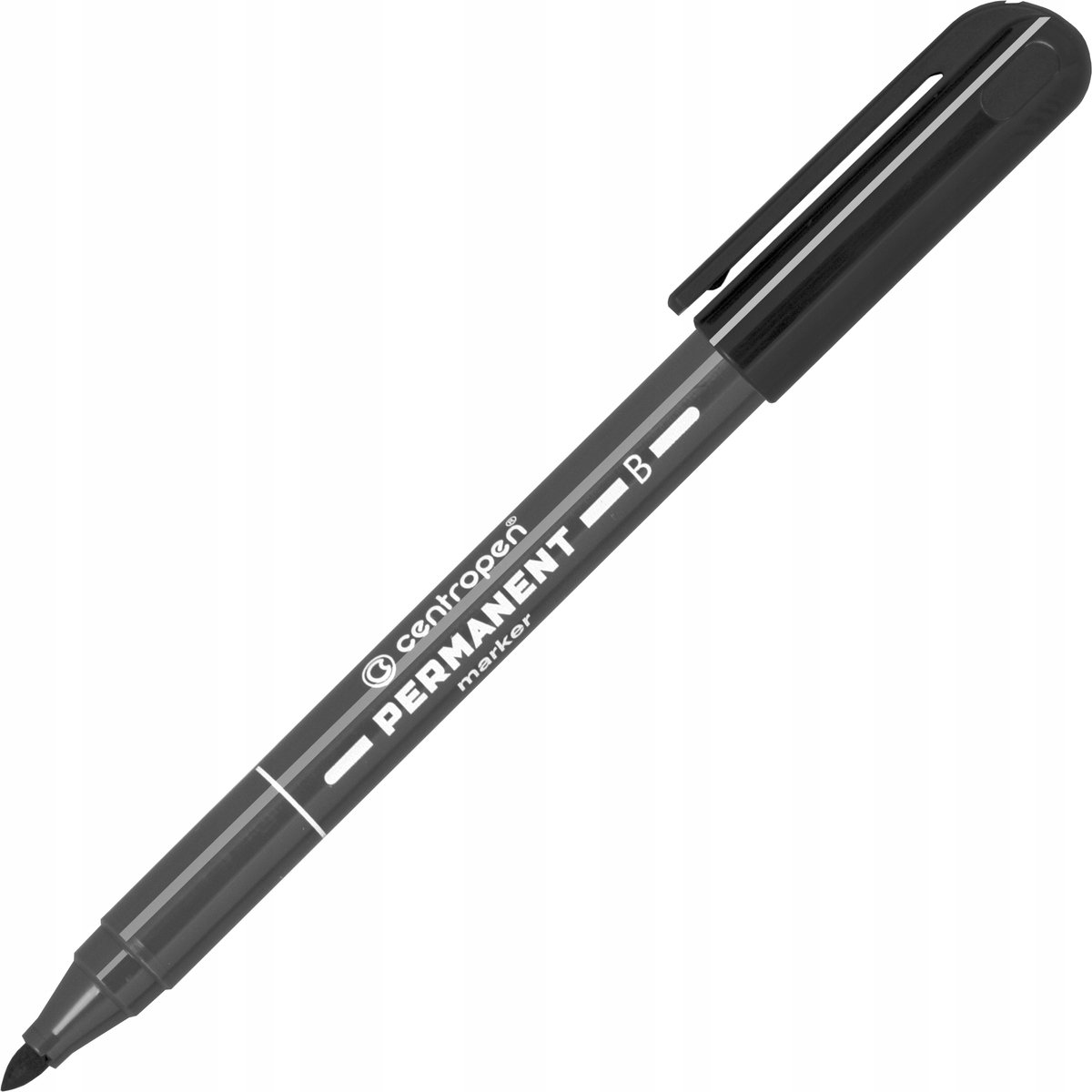 Centropen Permanent Marker Zwart 2mm - Vlekkeloos Schrijven op Diverse Oppervlakken