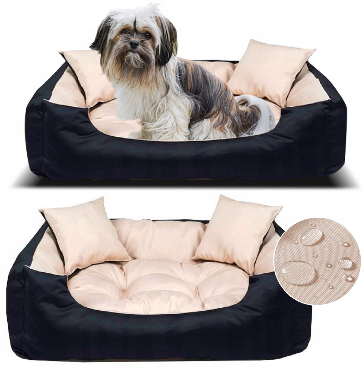 Waterdicht Hondenkussen ECCO Beige 55x45 cm - Comfortabel en duurzaam