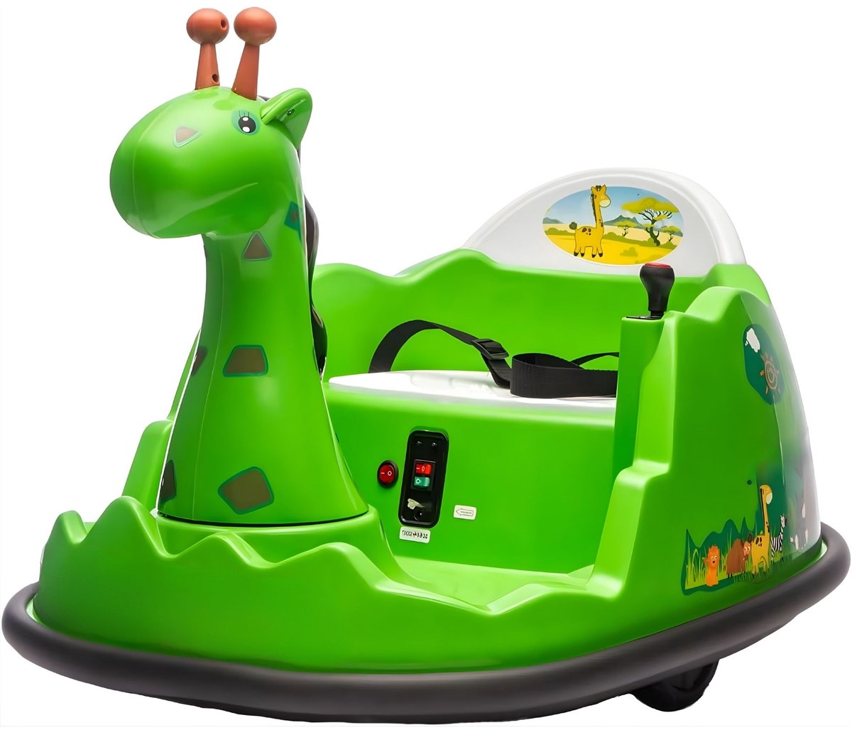 Bumper Car for kinderen - 360° rotatie, afstandsbediening, LED-licht, muziek, schokbestendig - groen kunststof - Roze