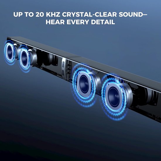 Soundbar met subwoofer - Home cinema systeem - Films en muziek - Draadloze Bluetooth 5.3 - 31 Inch speaker - Zwart — afbeelding 4