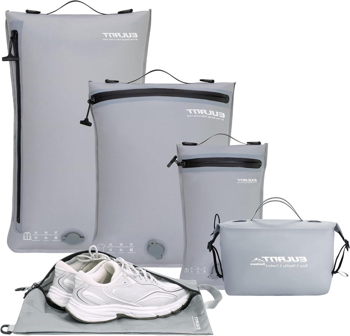 Pack Pillow Set - Reis Organizer - Bagage Inpakken - Waterdicht IPX8 - 5 Delig - Zwart