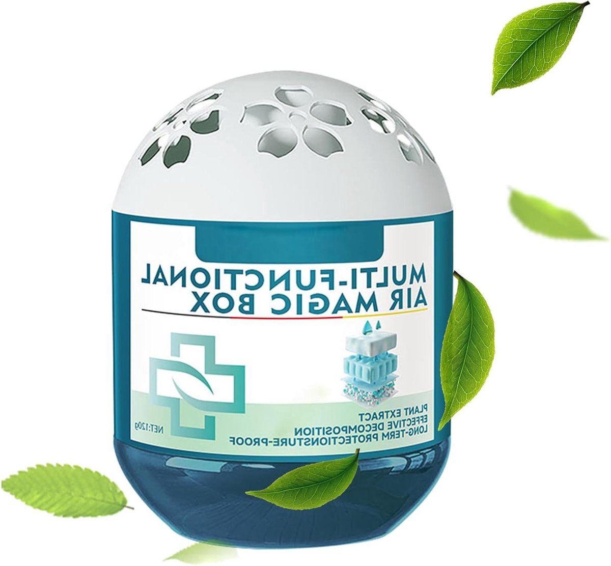 Luchtreiniger Doos - Stofverwijderaar - Frisse Lucht - Plantaardig Extract - 120g - Wit