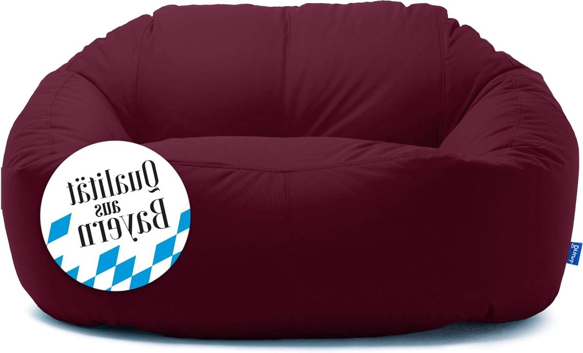 Zitzak Bank - Lounge Zitzak - Ontspannen Zitten - Innovatieve Netbinnenstructuur - XXL 160x100cm - Bordeaux
