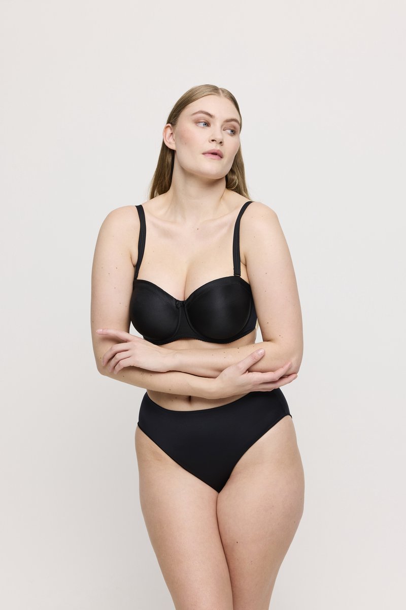 PrimaDonna Satin Strapless Bh 0161331 Zwart - maat EU 80F / FR 95F