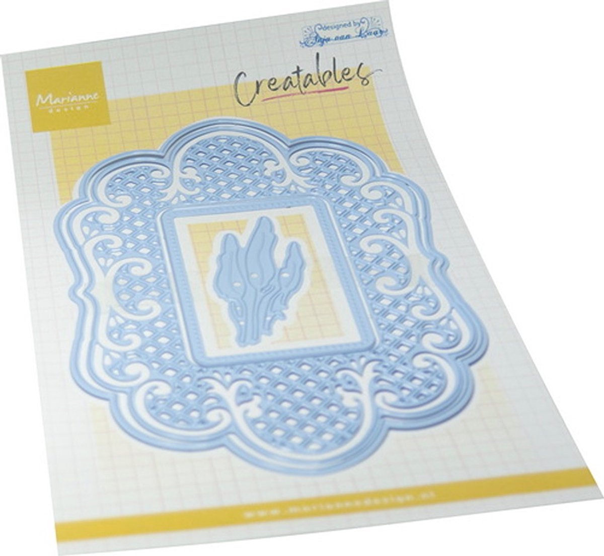 Marianne Design, Creatables stencil, Anja's decorative rectangle, LR0974