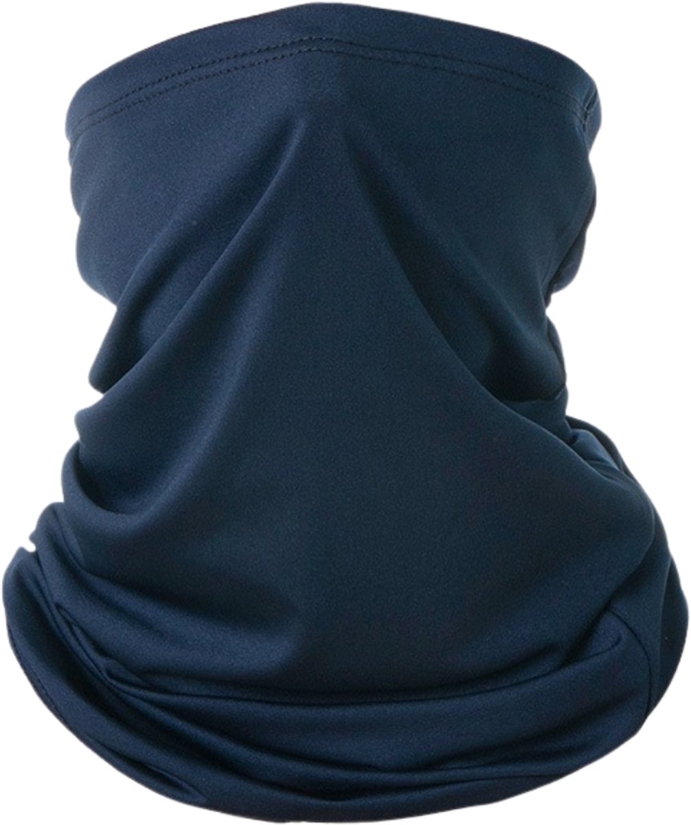 RAMBUX® Nekwarmer - Colsjaal Dames & Heren - Multifunctionele Sjaal - Motor, Fiets & Ski - Bandana - Ademend - Elastisch - One Size - Marineblauw