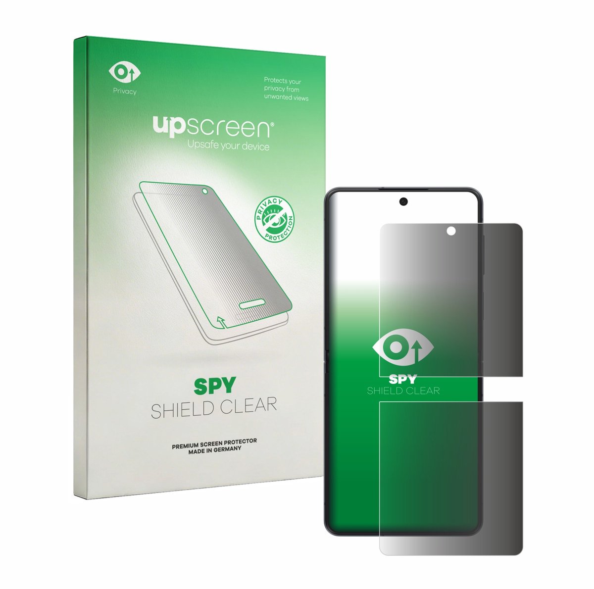 upscreen - privacy screenprotector voor Samsung Galaxy Z Flip 8 - Folie Beschermfolie Blauwlichtfilter