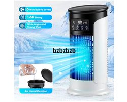 Mobiele Airco Zonder Afvoerslang - Luchtkoeler - Aircooler - Mobiel - Wit - 28 x 16cm