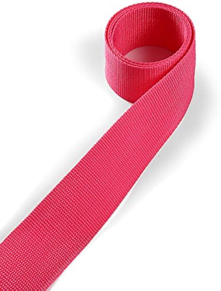 Gurtband van polypropyleen 30mm breed, 4 meter lang, kleur: 11 - Telemagenta | Basisprijs per meter = € 1,50