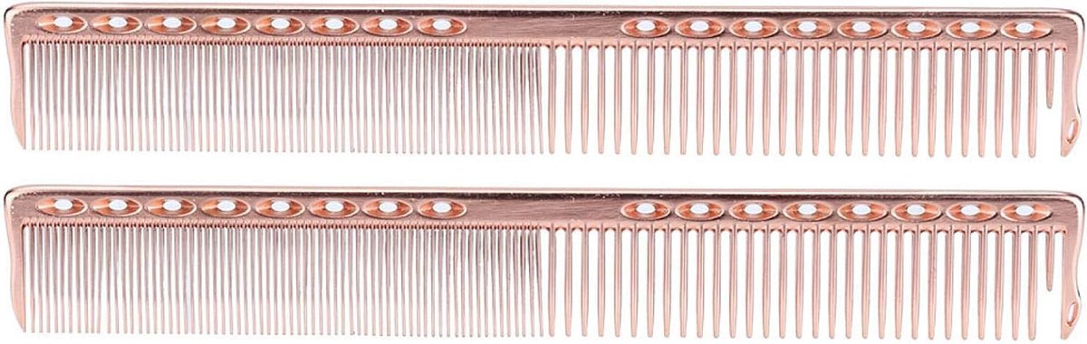 Haarstyling Kam - Professionele Kam - Haar Knippen - Ergonomisch Ontwerp - 2 Stuks - Roségoud