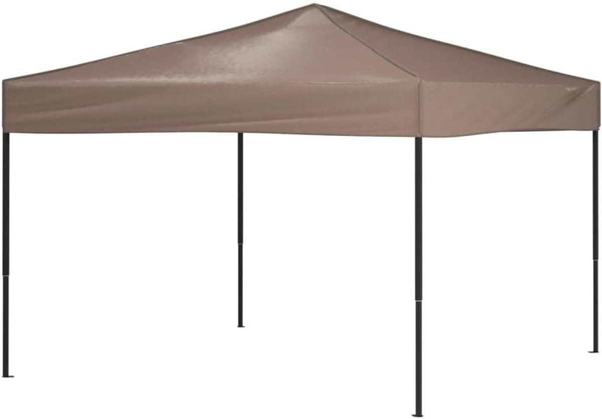 Opvouwbare Tent - Partytent Prieel - Buitenfeesten Organiseren - Waterafstotend Dak - 3x3 Meter - Taupe