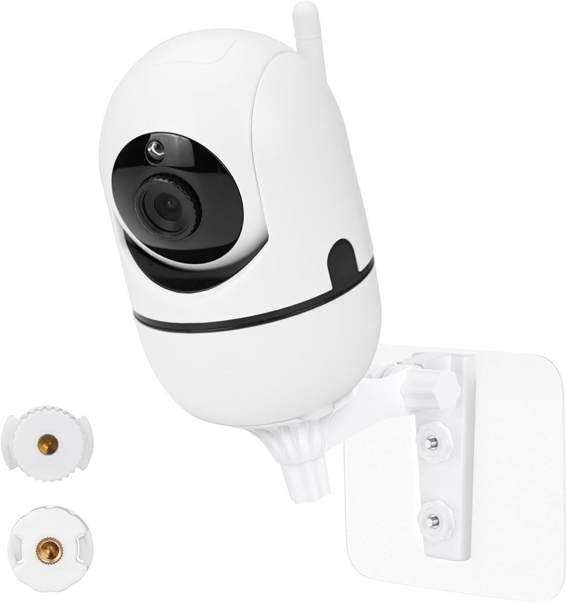 Babyfoon Wandhouder - Camera Beugel - Baby Bewaken - 360 Graden Draaibaar - 9.5 x 9.4 x 7.1 cm - Wit