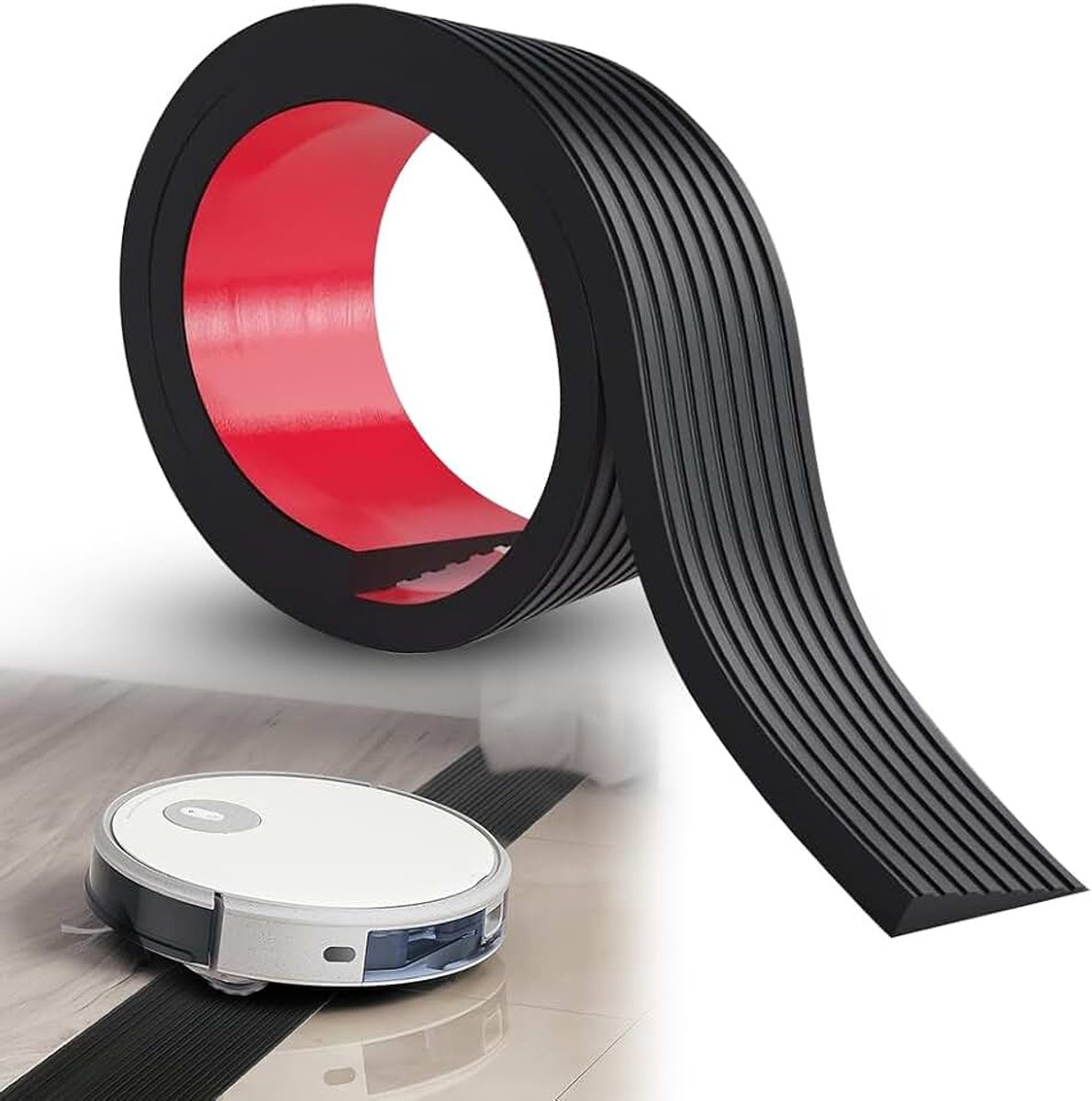 900 x 80 x (10–30) mm drempelramp, rubber deurdrempelramp voor robotstofzuiger, rolstoelramp belasting 800 kg voor rolstoel, kinderwagen, garage (zwart, 2,5 cm hoogte)