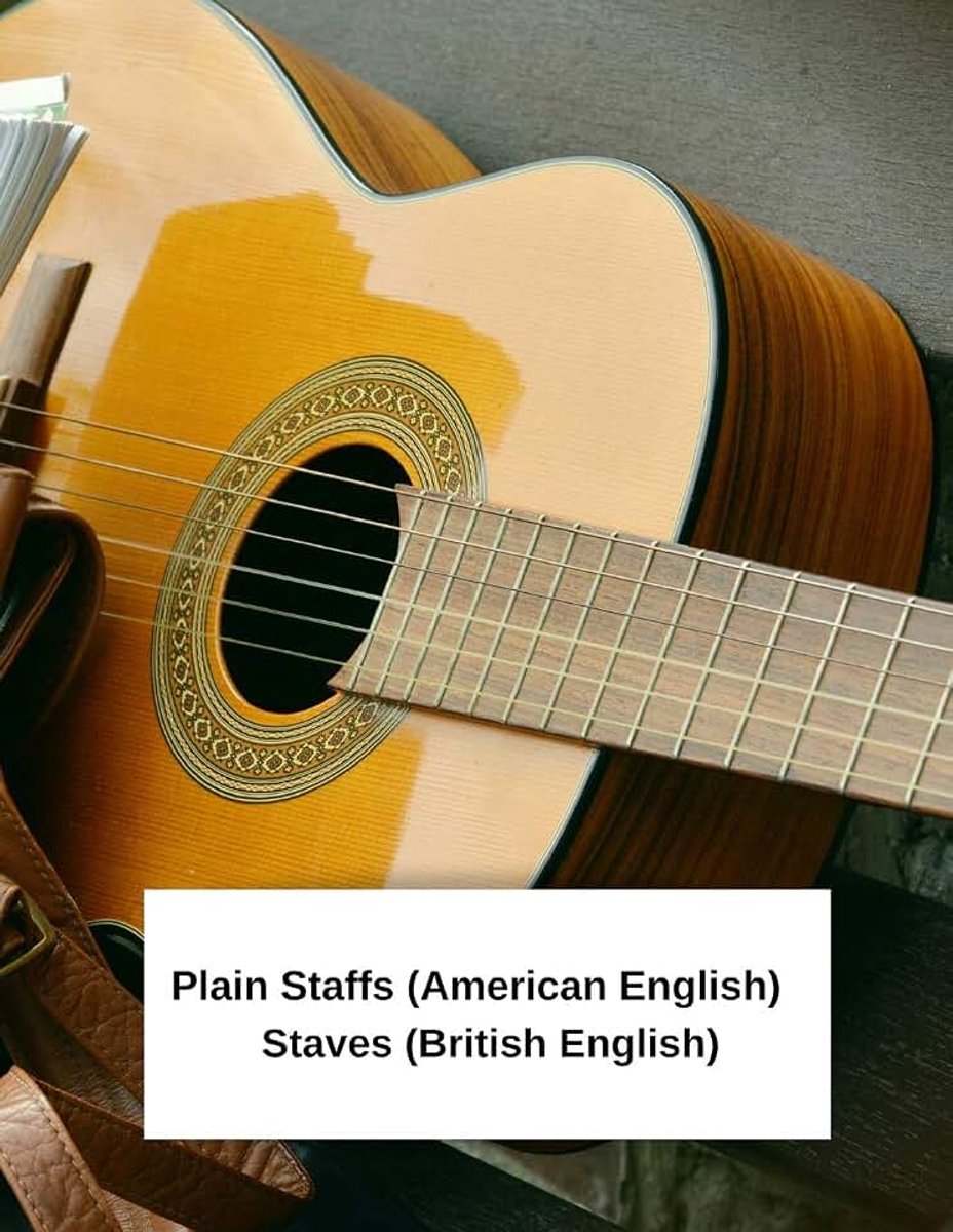 Staffs (American English) Staves (British English): Music in the park Musical Notes 100 page 8.5" x 11" blank lined sheet music composition ... music & songs. Standard for Western music.